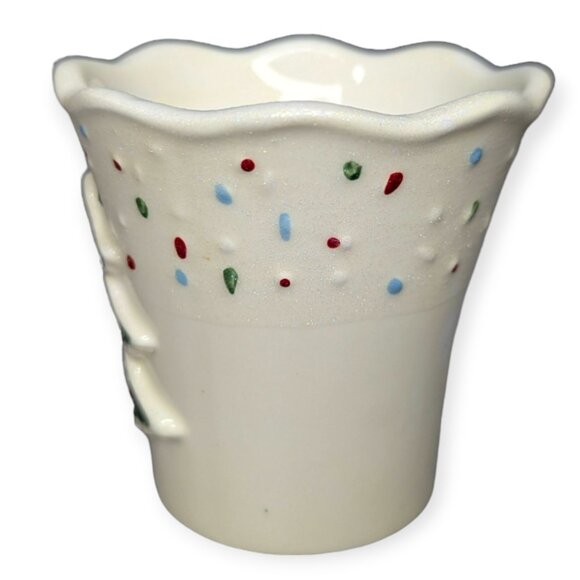 The White Barn Candle Company Sugar Cookie Christmas Tree Ceramic Votive Holder - Picture 2 of 9